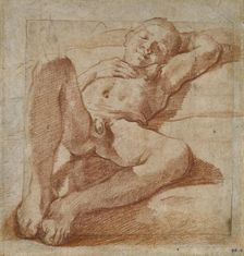 Study of a nude Boy, 1575-1619 Artist: Lodovico Carracci