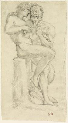 Study of a Nude Figure and a Faun, n.d. Creator: Pierre Andrieu