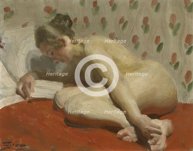 Study of a Nude, from 1891 until 1892. Creator: Anders Leonard Zorn.