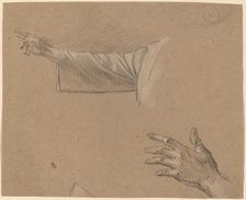 Study of a Right Arm and a Left Hand. Creator: Benjamin West
