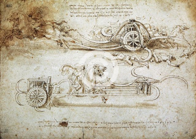 Study of a scythed chariot.