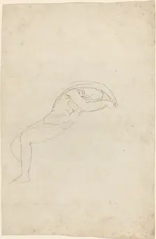 Study of a Semi-Reclining Figure. Creator: John Flaxman