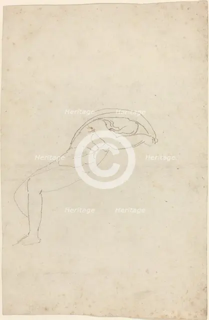 Study of a Semi-Reclining Figure. Creator: John Flaxman.