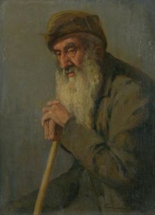 Study of a Seated Old Man, 1890-1910. Creator: Ludovit Cordak