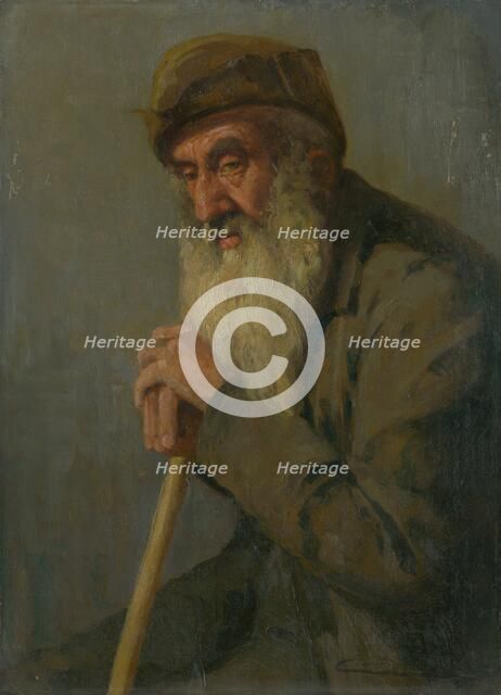 Study of a Seated Old Man, 1890-1910. Creator: Ludovit Cordak.