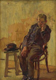 Study of a Seated Old Man, 1920. Creator: Gustav Mally