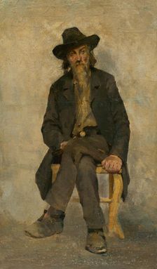Study of a Seated Old Man, around 1894. Creator: Kiril Kutlik