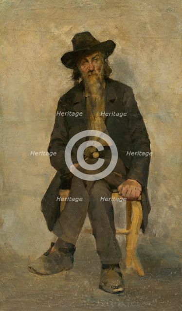 Study of a Seated Old Man, around 1894. Creator: Kiril Kutlik.