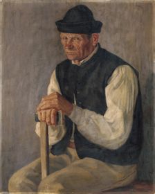 Study of a Seated Lumberjack, 1935. Creator: Andrej Kovacik