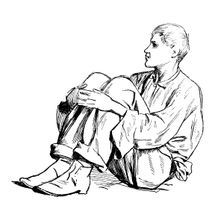 Study of a seated man, 1895