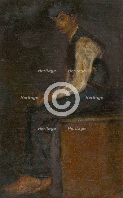 Study of a Seated Man, around 1910. Creator: Ladislav Mednyanszky.