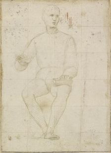 Study of a seated Man, early 16th century. Artist: Raphael