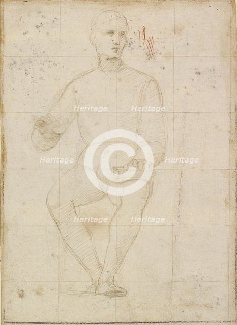 Study of a seated Man, early 16th century. Artist: Raphael.
