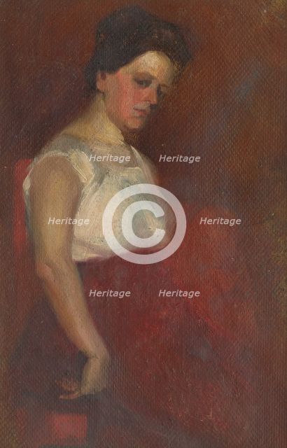 Study of a Seated Woman, around 1900. Creator: Ludovit Pitthordt.
