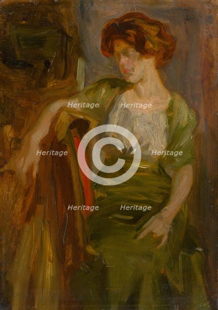 Study of a Seated Woman, around 1900. Creator: Ludovit Pitthordt.