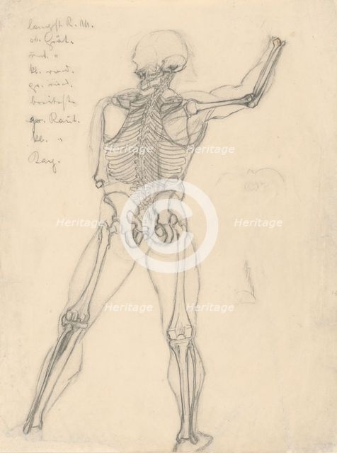 Study of a skeleton, 1880-1904. Creator: Janos Fadrusz.