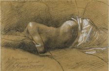 Study of a Sleeping Woman, c. 1867. Creator: Pierre Puvis de Chavannes