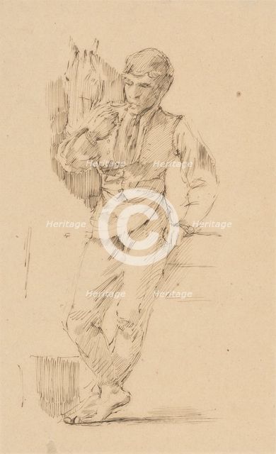 Study of a Smoking Coachman, 1890-1900. Creator: Ladislav Mednyanszky.