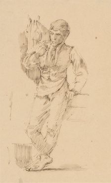 Study of a Smoking Coachman, 1890-1900. Creator: Ladislav Mednyanszky