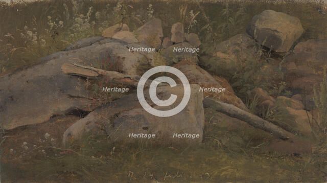 Study of a Stone Heap, 1843. Creator: Wilhelm Peter Carl Petersen.
