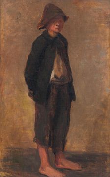 Study of a standing boy, c1900. Creator: Elemír Halász-Hradil