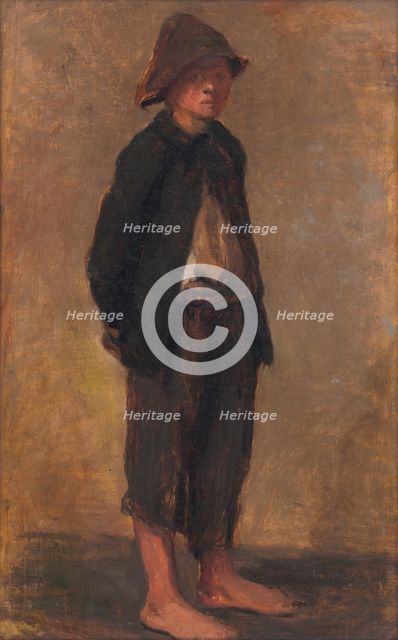 Study of a standing boy, c1900. Creator: Elemír Halász-Hradil.