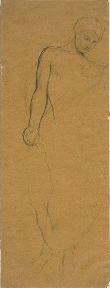 Study of a Standing Draped Figure, 1850/60. Creator: Jules Elie Delaunay