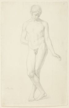 Study of a Standing Nude Youth, 1820. Creator: Julius Schnorr von Carolsfeld