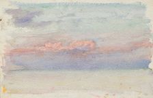 Study of a sunset/sunrise over water, probably early-mid 1880s. Creator: George Clausen