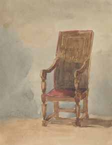 Study of an Antique Armchair, 1849. Creator: David Cox the elder