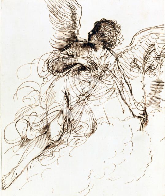 'Study of an Angel', c1611-1666. Artist: Guercino