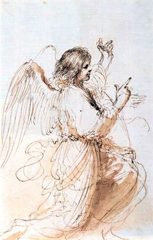 Study of an Angel c1611-1666. Artist: Guercino