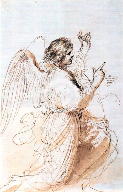 'Study of an Angel', c1611-1666. Artist: Guercino