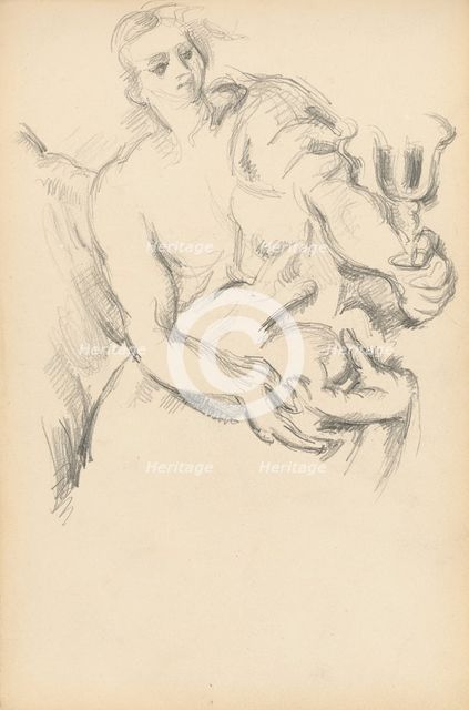 Study of an Angel in Rubens' "The Prophet Elijah", 1892/1895. Creator: Paul Cezanne.