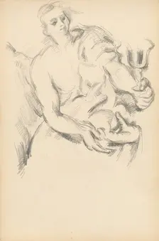Study of an Angel in Rubens "The Prophet Elijah", 1892/1895. Creator: Paul Cezanne