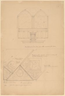 Study of an Altarpiece and Ceiling Panels, 1896. Creator: John Russell Pope