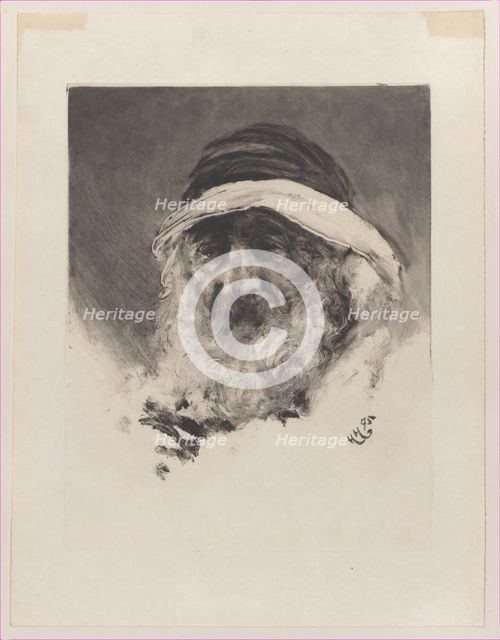 Study of an Arab Head, 1895. Creator: Hubert von Herkomer.