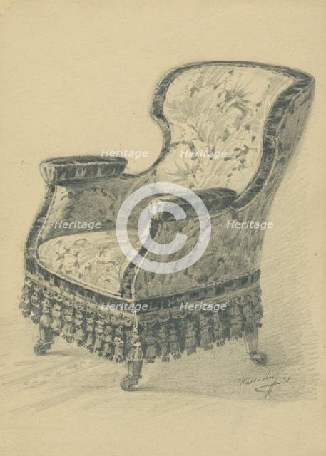 Study of an armchair, 1931. Creator: Eugen Wallachy.
