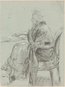 Study of an Elderly Woman for "Disobedience Discovered", c. 1797. Creator: James Ward