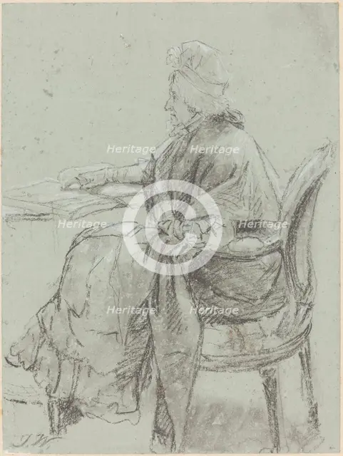 Study of an Elderly Woman for "Disobedience Discovered", c. 1797. Creator: James Ward.