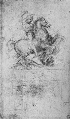 Study of an Equestrian Monument c1480 (1945). Artist: Leonardo da Vinci