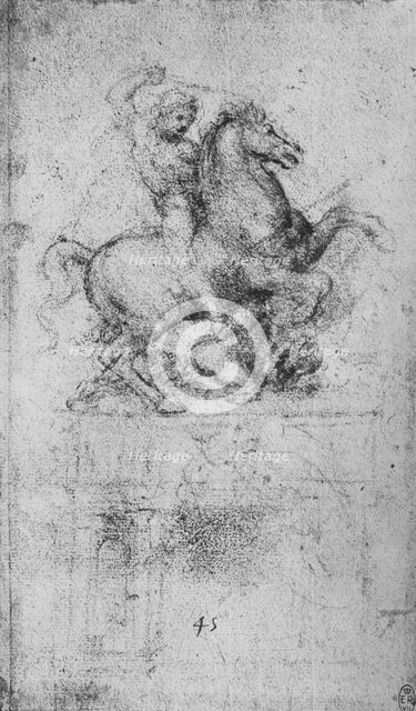 'Study of an Equestrian Monument', c1480 (1945). Artist: Leonardo da Vinci.