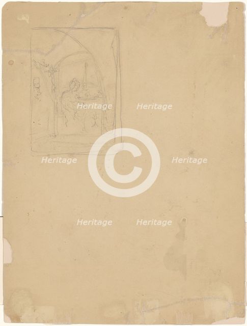 Study of an Interior [verso], late 19th century. Creator: Walter Shirlaw.