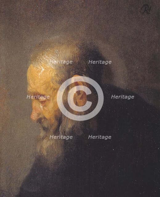 Study of an Old Man in Profile, 1628-1632. Creator: Rembrandt Harmensz van Rijn.