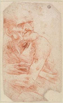 Study of an Old Man, Second half of the 15th century. Creator: Leonardo da Vinci (1452-1519)