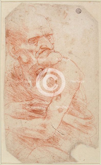 Study of an Old Man, Second half of the 15th century. Creator: Leonardo da Vinci (1452-1519).