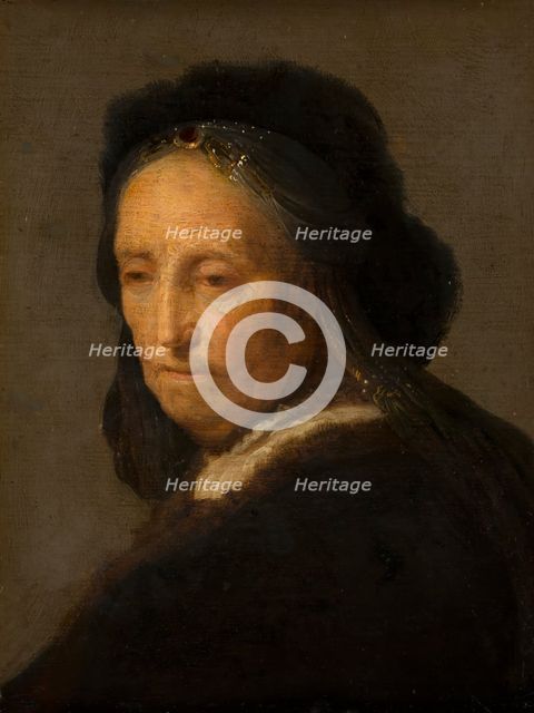 Study of an Old Woman, c1630-1660s. Creator: Rembrandt Harmensz van Rijn.