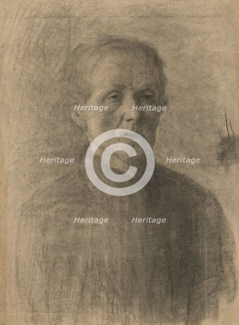 Study of an Old Woman's Head, 1898-1902. Creator: Elemír Halász-Hradil.