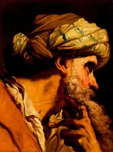 Study of an Oriental Head for The Marriage at Cana between c1766 and c1775. Creator: Gaetano Gandolfi