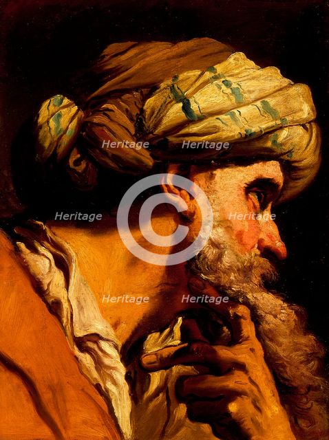 Study of an Oriental Head for 'The Marriage at Cana', between c1766 and c1775. Creator: Gaetano Gandolfi.